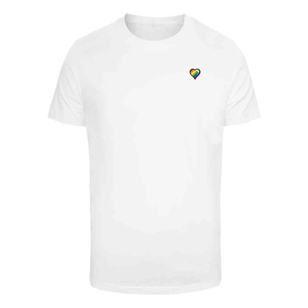 Mister Tee - Glossy Heart Pride T-shirt Homme - Blanc